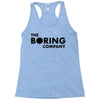 the boring company black logo Racerback Tank