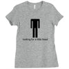 offensive t shirt lookng for a little head rude tee funny shirt Ladies Fitted T-Shirt