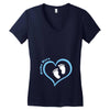 Custom baby boy name maternity design Women's V-Neck T-Shirt
