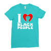 i love black people Ladies Fitted T-Shirt
