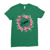 Floral Baby Name Ladies Fitted T-Shirt