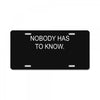 no body has to know License Plate