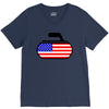 usa curling V-Neck Tee