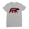 papa christmas bear Ladies Fitted T-Shirt