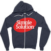 simpe solution Zipper Hoodie
