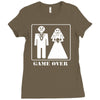 wedding funny game over Ladies Fitted T-Shirt