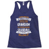 Super Cool Grandson Of A Freaking Awesome Grandma Racerback Tank