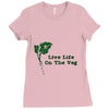 life life on the veg Ladies Fitted T-Shirt