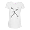 baseball Maternity Scoop Neck T-shirt