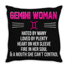 Gemini Woman Throw Pillow
