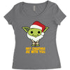 may cristmas be with you yoda Women's Triblend Scoop T-shirt
