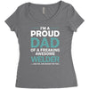 i'm a proud dad of freaking awesome welder Women's Triblend Scoop T-shirt