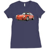 red car Ladies Fitted T-Shirt