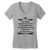 Dear Daddy, Thanks for Being my Dad Baby Boy Letter to Father Women's V-Neck T-Shirt