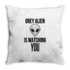 grey alien Throw Pillow