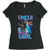 uncle of the birthday girl Women's Triblend Scoop T-shirt