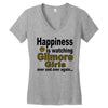 happiness is watching gilmore girls Women's V-Neck T-Shirt