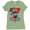 jurassic park raptor natural Ladies Fitted T-Shirt