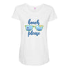 Beach Please Maternity Scoop Neck T-shirt