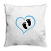 Baby Boy with Heart Any Name Customized Throw Pillow