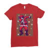 santa claus dabbing Ladies Fitted T-Shirt