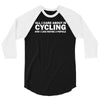 all i care about is cycling and maybe 3 people and food 3/4 Sleeve Shirt