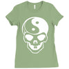yin yang skull (2) Ladies Fitted T-Shirt