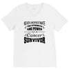 never underestimate the strength and power of a cancer survivor V-Neck Tee