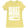 beast mode on Ladies Fitted T-Shirt
