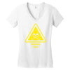toxic hazard laboratory poison substance warning Women's V-Neck T-Shirt