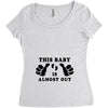 This Baby is Almost Out Women's Triblend Scoop T-shirt