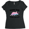 Save The Chubby Unicorns Women's Triblend Scoop T-shirt