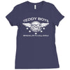 teddy boy homage Ladies Fitted T-Shirt