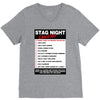 funny stag night checklist, ideal gift, christmas present V-Neck Tee