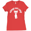 crazy cat lady Ladies Fitted T-Shirt