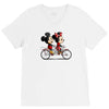 biking down main street V-Neck Tee