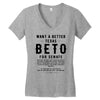 want a better texas black Women's V-Neck T-Shirt