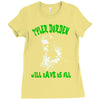 tyler durden will save us all fight club anarchist Ladies Fitted T-Shirt