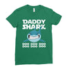 Daddy Shark Doo Doo Doo Ladies Fitted T-Shirt