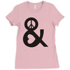 peace and love tshirt party heart tee no war stoner hippie sign ladies Ladies Fitted T-Shirt