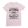 legends were born in october genuıne 1996 qualıty one kind of aged l Ladies Fitted T-Shirt