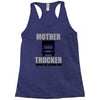 mother trucker doing the school run Racerback Tank