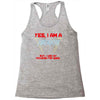 yes i am a firefighter Racerback Tank