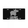 chubby unicorn rhino License Plate