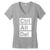 control alt delete Women's V-Neck T-Shirt