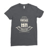 premium vintage 1971 classic perfectly aged limited edition Ladies Fitted T-Shirt