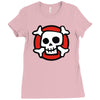 comic skull Ladies Fitted T-Shirt