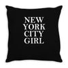 New York City Girl Throw Pillow