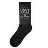 Love Actually Is All Around Ugly Christmas for dark Socks