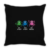 three monkeys talking nonsense Throw Pillow